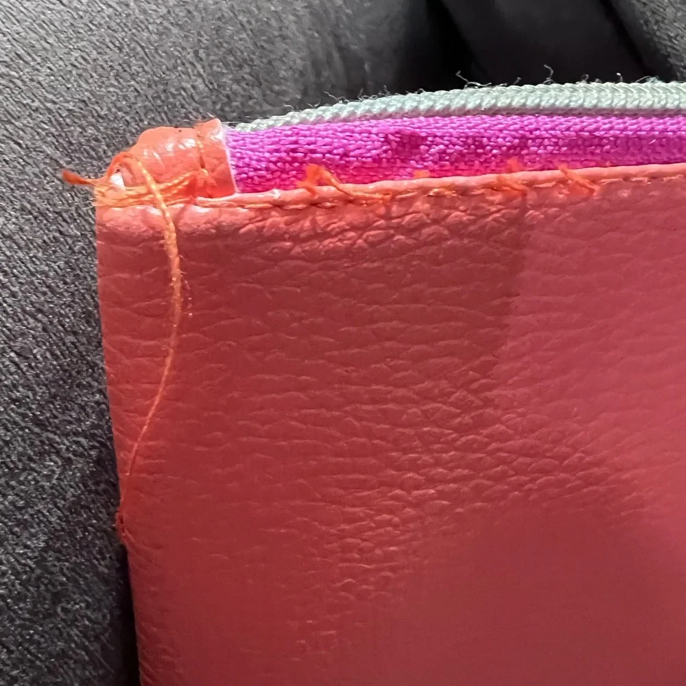 Cosmetic zippered bag. Great to throw in your beach bag or take to the pool